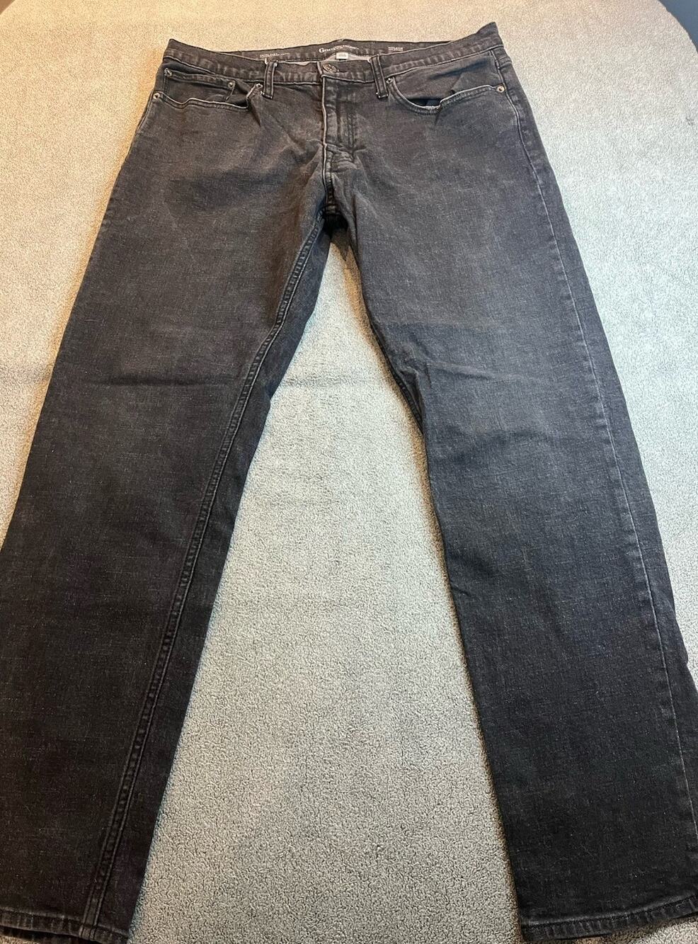 Goodfellow & Co Men’s Athletic Fit Jeans 36x32 Black Total Flex Stretch B456